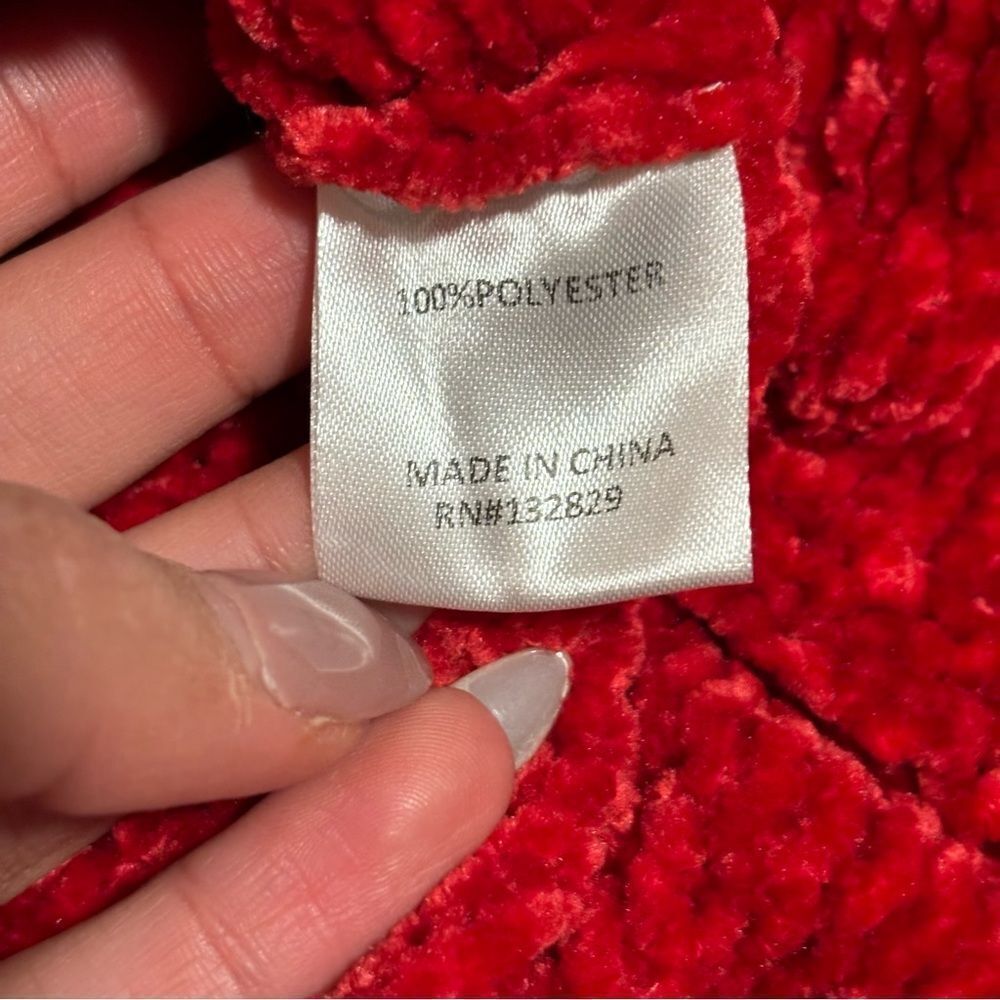 LOVERS + FRIENDS Riner Chenille Sweater Revolve Red- Size Medium - Picture 7 of 10